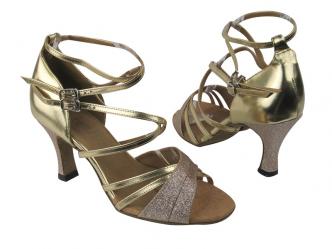 dansschoenen goud glitters  